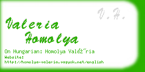 valeria homolya business card